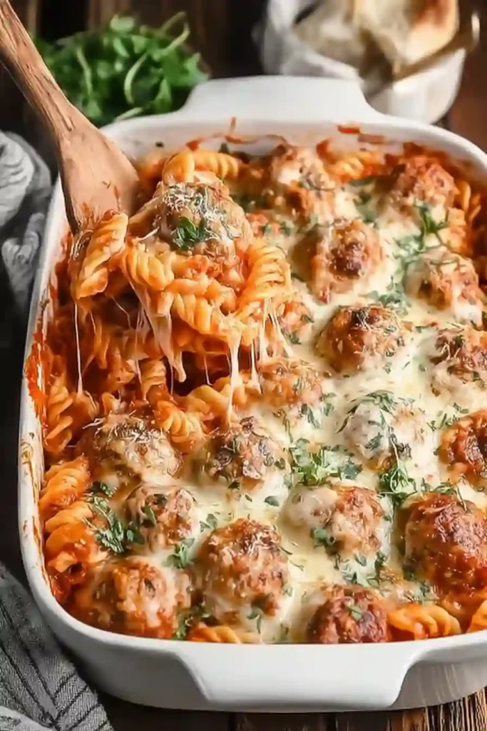 Dump and Bake Meatball Casserole