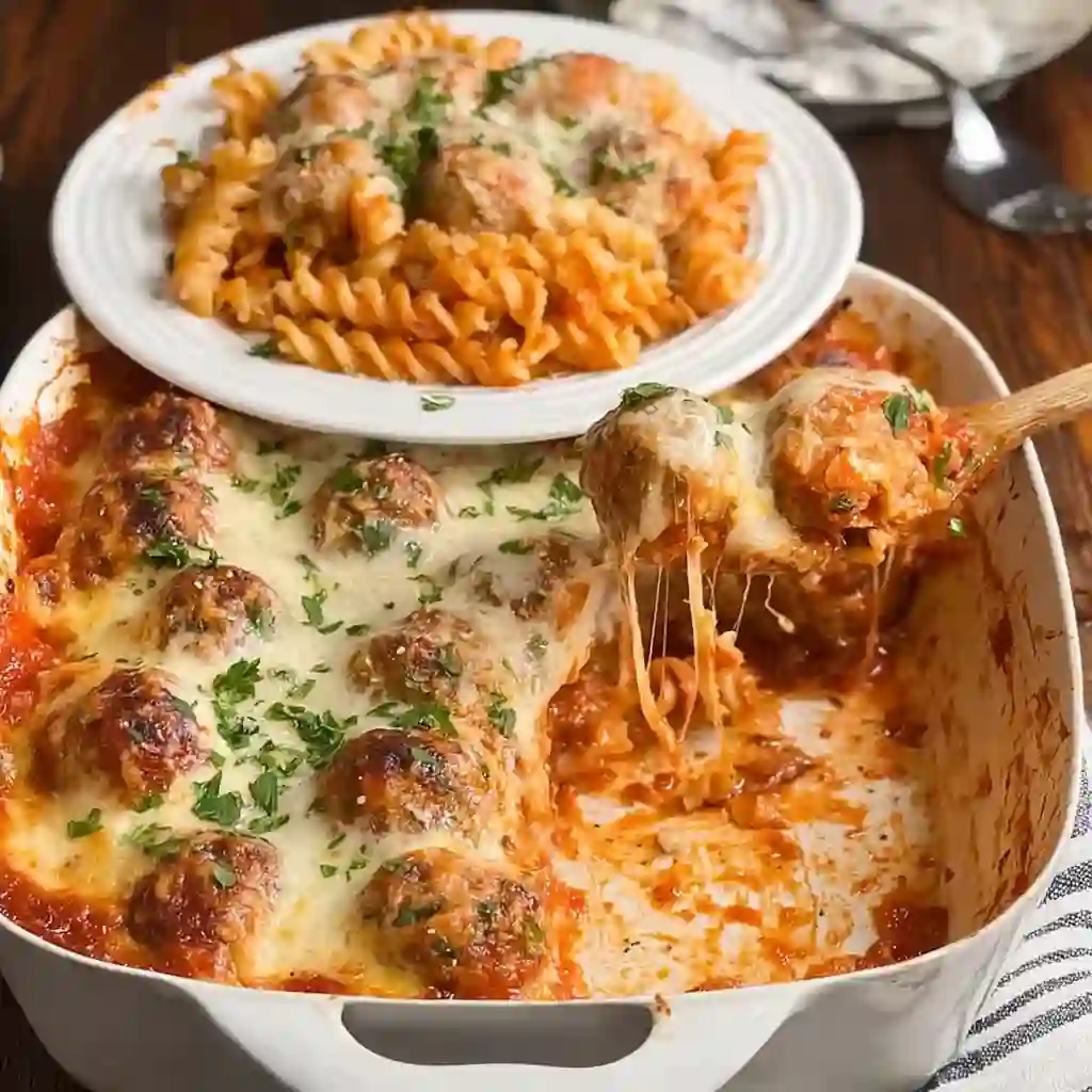 Dump and Bake Meatball Casserole