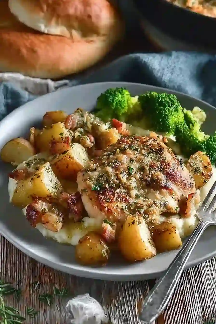 Garlic Parmesan Crockpot Chicken and Potatoe