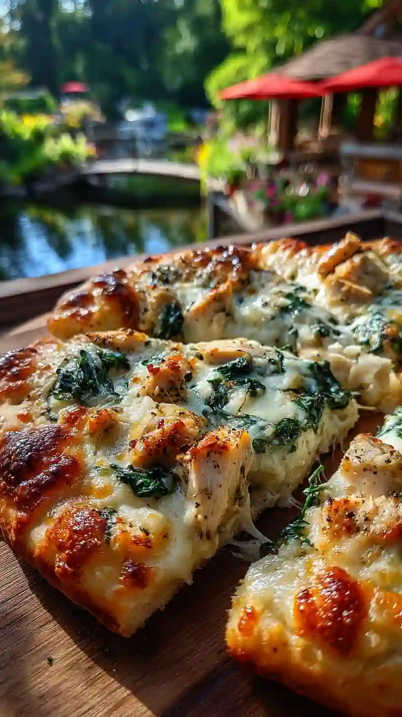 Homemade Easy Italian Chicken Alfredo Pizza