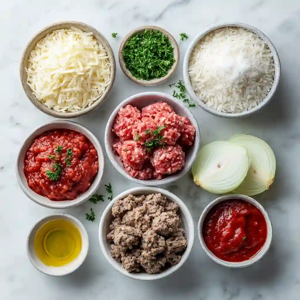 Porcupine Meatballs ingredients