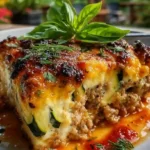 Savory Ground Turkey Zucchini Casserole