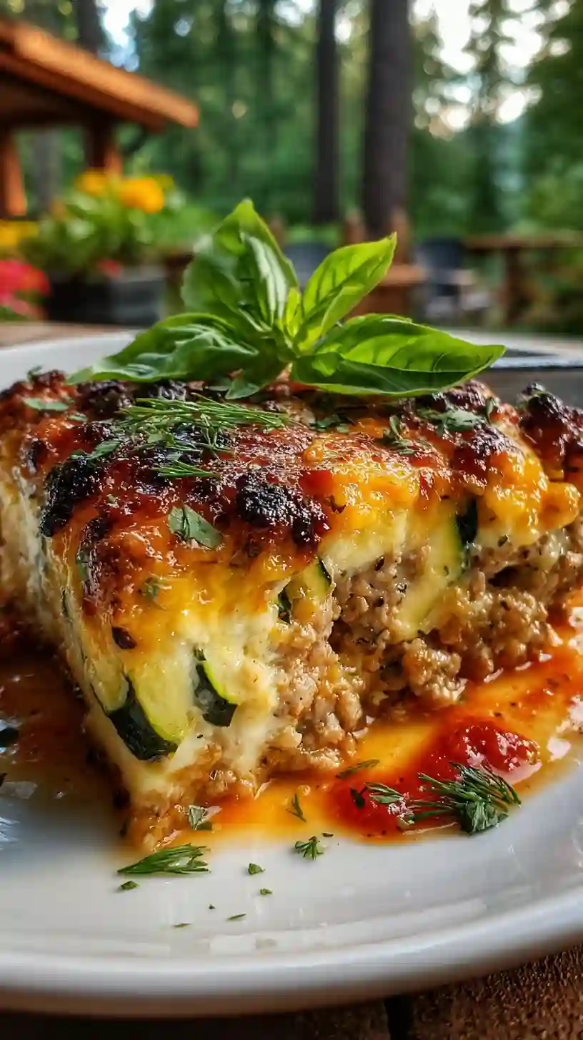Savory Ground Turkey Zucchini Casserole