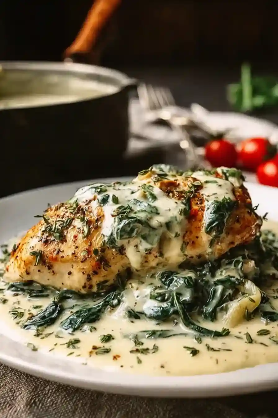 Slow Cooker Spinach Artichoke Chicken