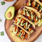 Spicy Shrimp Tacos with Avocado Crema