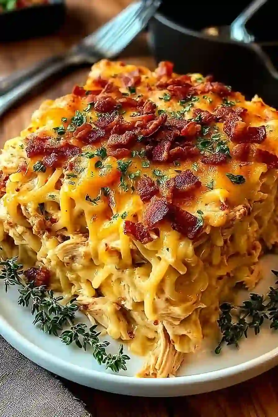 Spicy Southern Cheesy Chicken Spaghetti Casserole