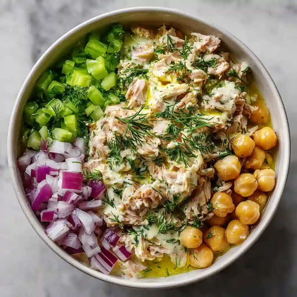 Healthy Tuna Garbanzo Bean Salad