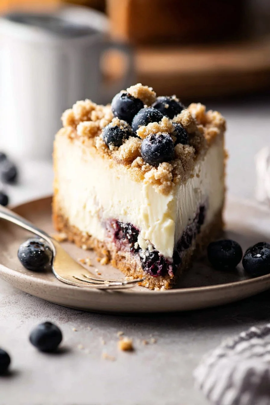 Blueberry Crumb Cheesecake Recipe