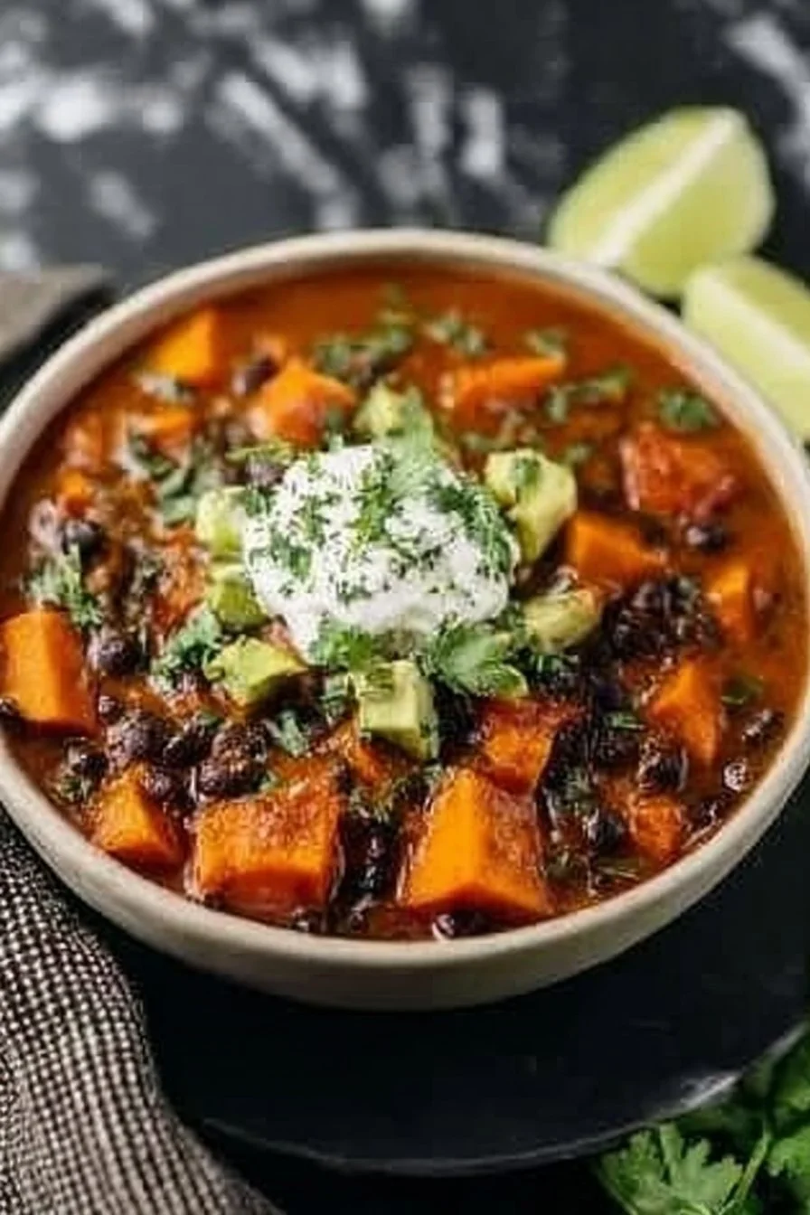 Crock Pot Sweet Potato Black Bean Chili