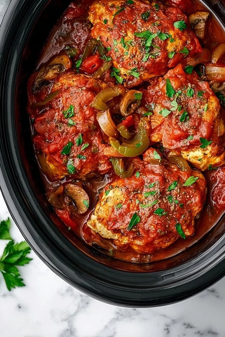 Crockpot Chicken Cacciatore