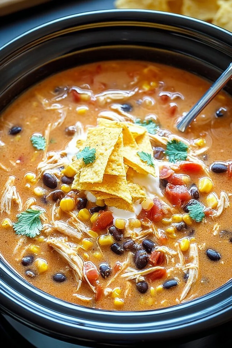 Crockpot Chicken Tortilla Soup