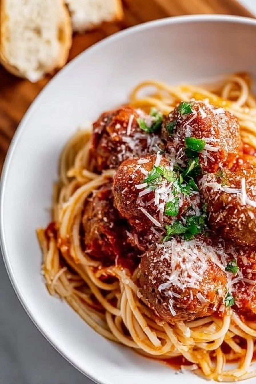 Crockpot Spaghetti and Meatballs