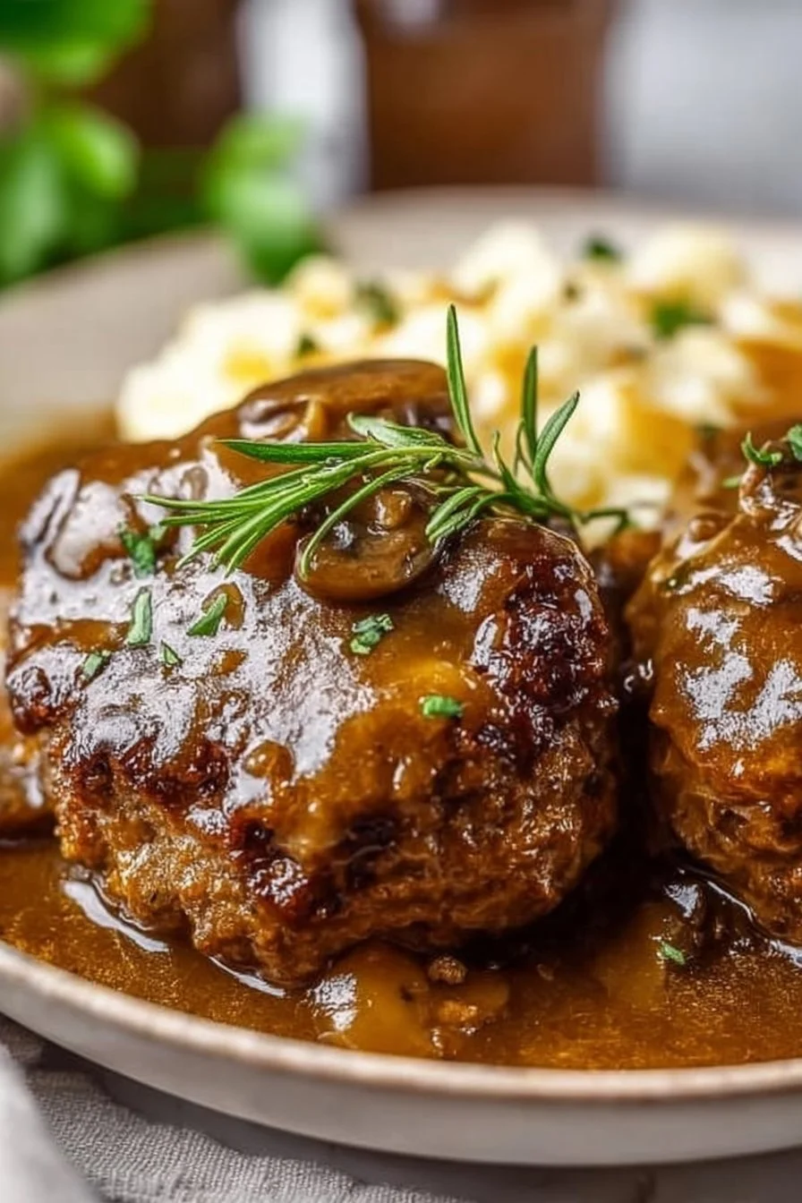 Easy Slow Cooker Salisbury Steaks