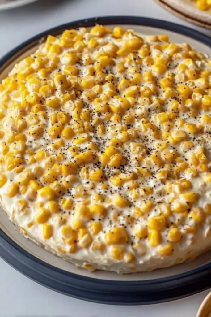 Bowl of creamy, delicious Southern creamed corn with a golden hue