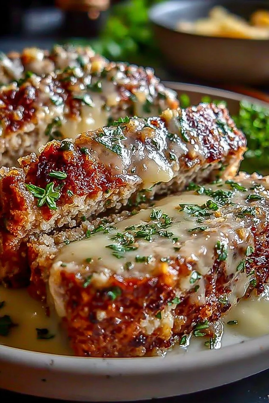 Garlic Parmesan Chicken Meatloaf