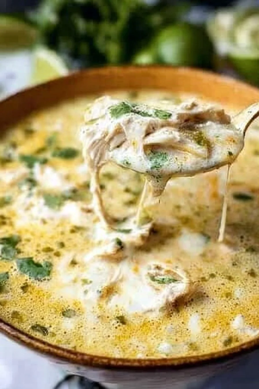 Green Chicken Enchilada Soup – Creamy and Cheesy!