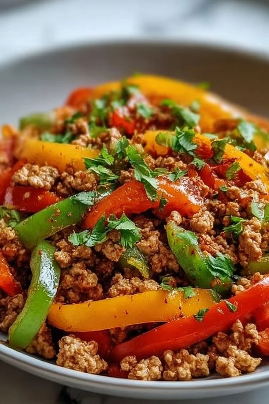 Ground Turkey and Peppers