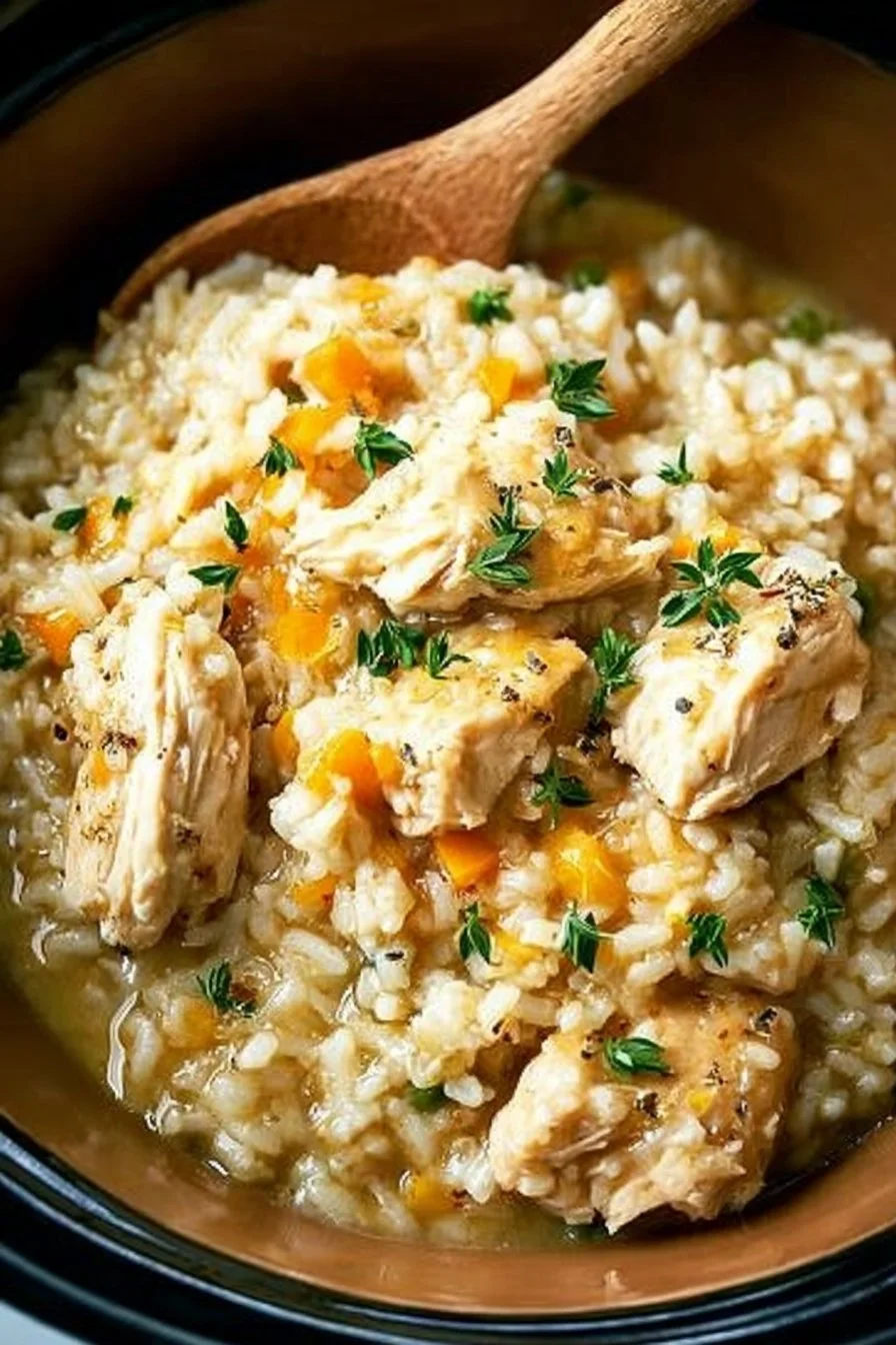 Slow Cooker Chicken and Rice