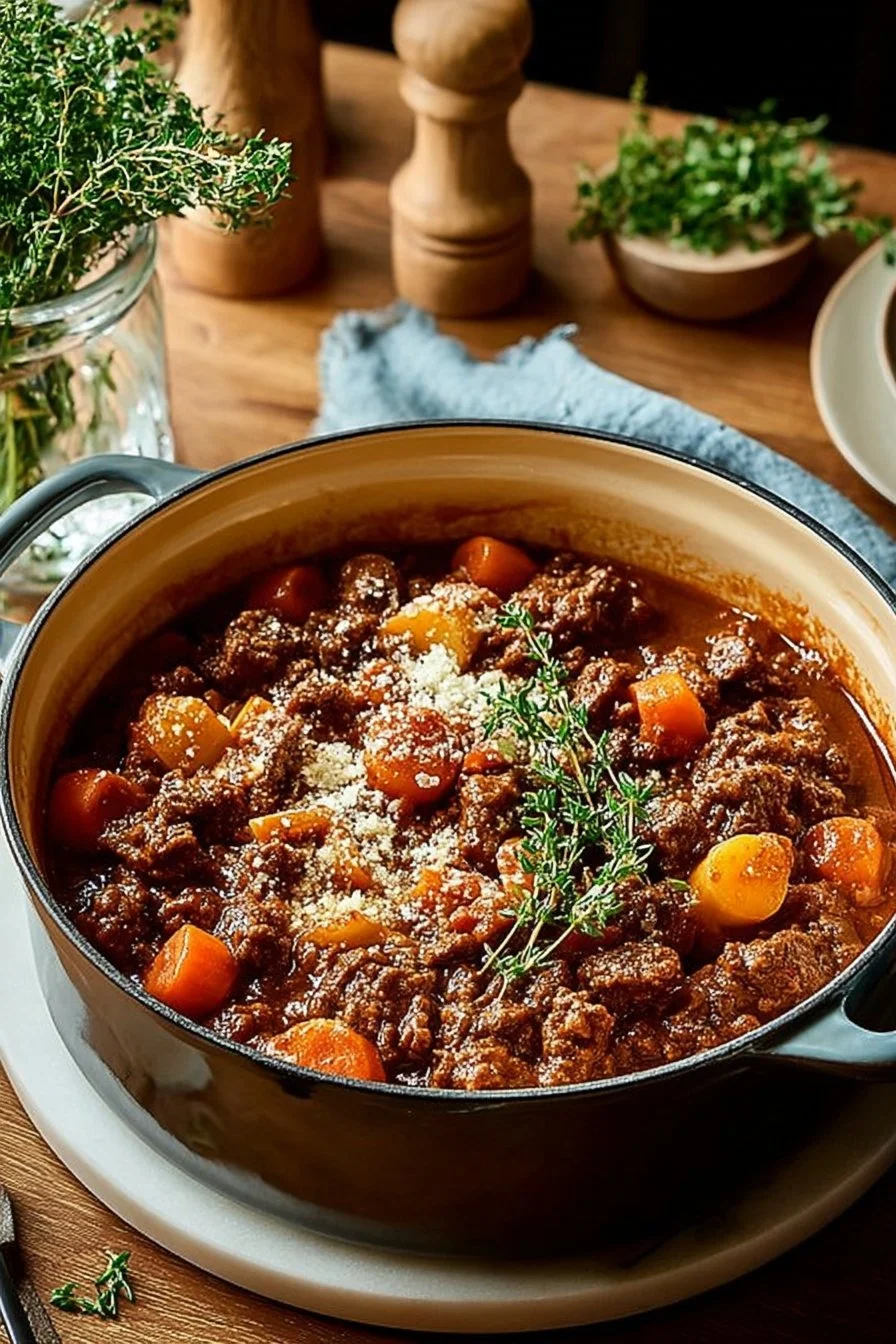Tuscan Beef Casserole Delight
