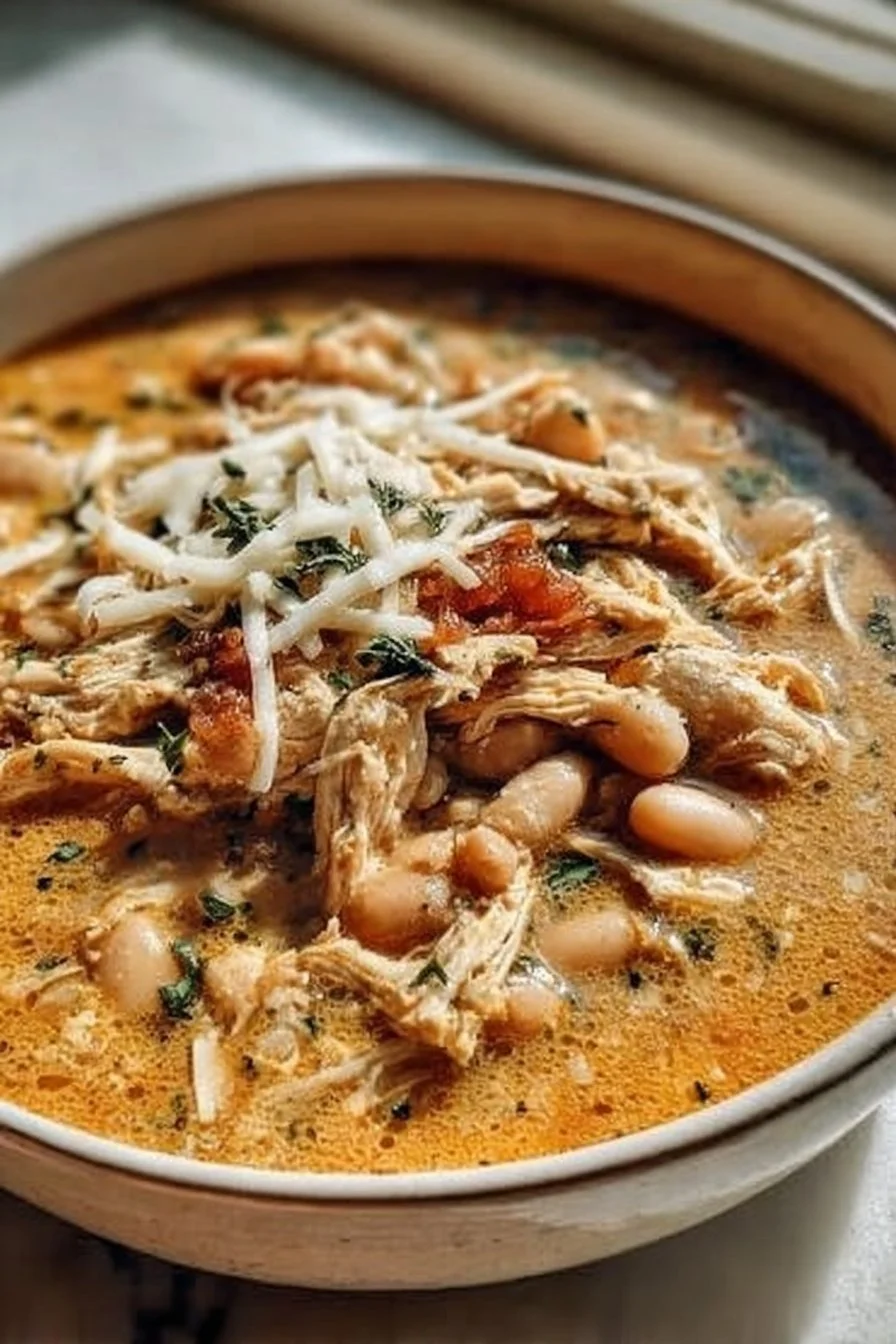 35-Minute White Cheddar Apple Chicken Chili You’ll Crave