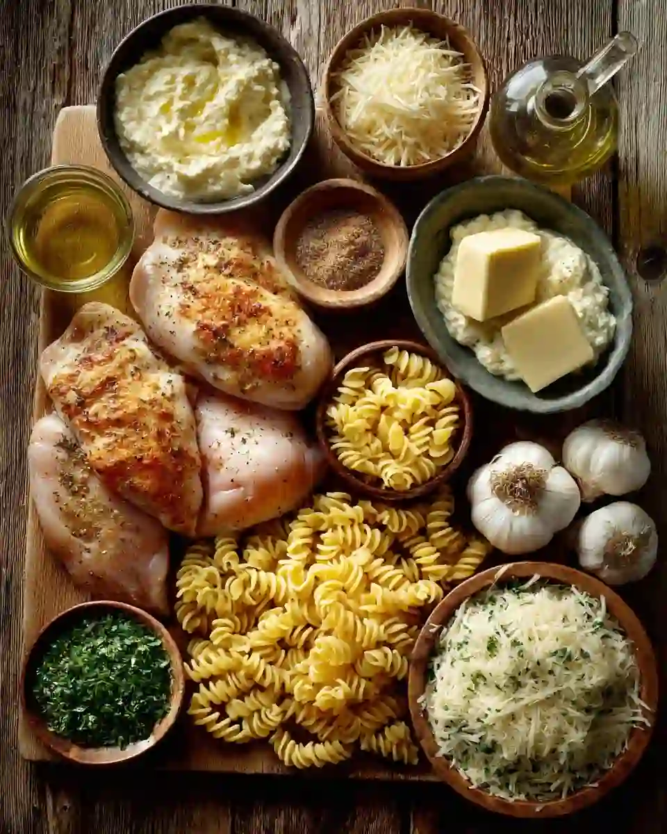 Amazing Cheesy Creamy Garlic Parmesan Chicken Twisted Pasta
