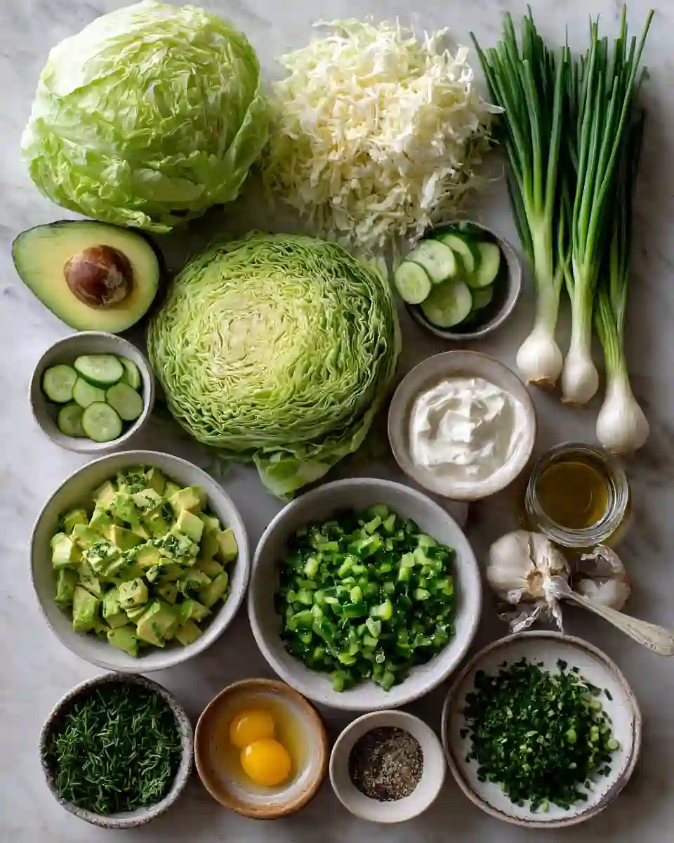 Green Goddess Chopped Salad with Crunchy Cabbage
