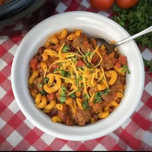 Slow Cooker Chili Mac Recipe