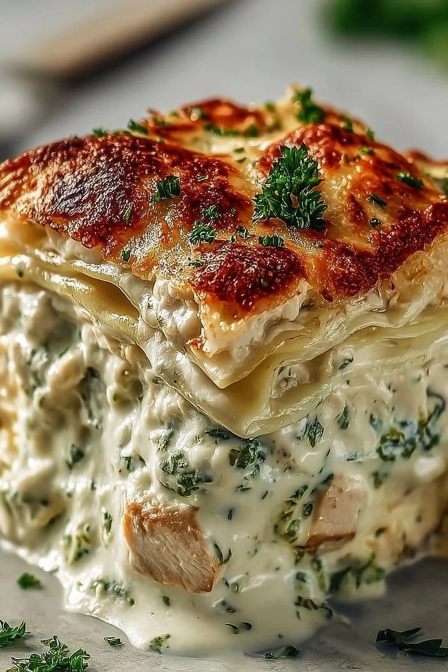 Amazing Cozy Chicken Alfredo Lasagna Recipe