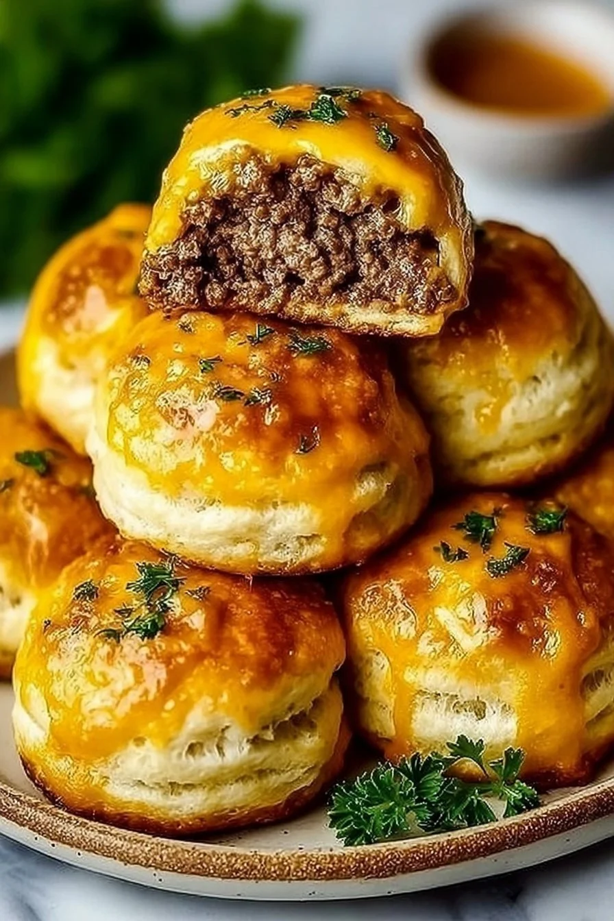 Amazing Garlic Parmesan Cheeseburger Bombs