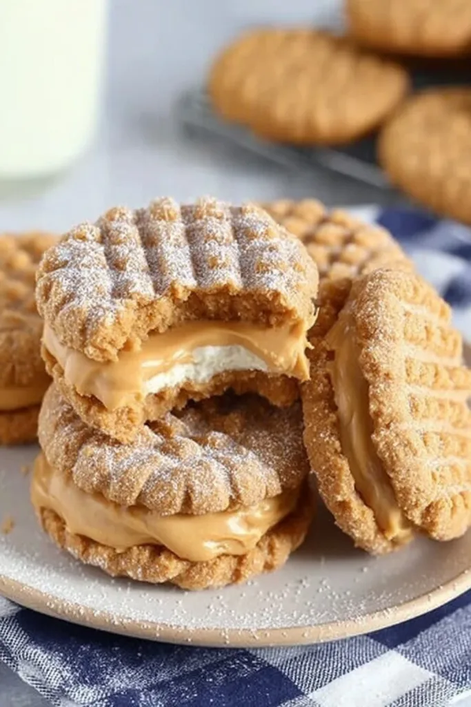 Amazing Homemade Nutter Butters: A Cozy Delight 2 Homemade Nutter Butters cookies decorated on a cozy kitchen table