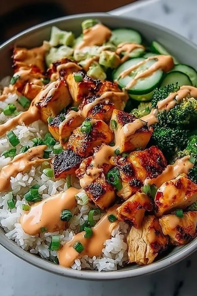 Delicious Bang Bang Chicken Bowl recipe, perfect for beginner cooks.
