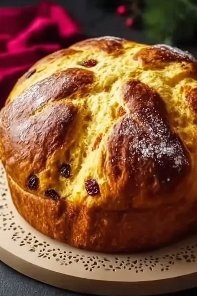 Best Italian Christmas Bread: Easy Panettone Recipe Delight 2 Delicious homemade panettone bread on a festive table