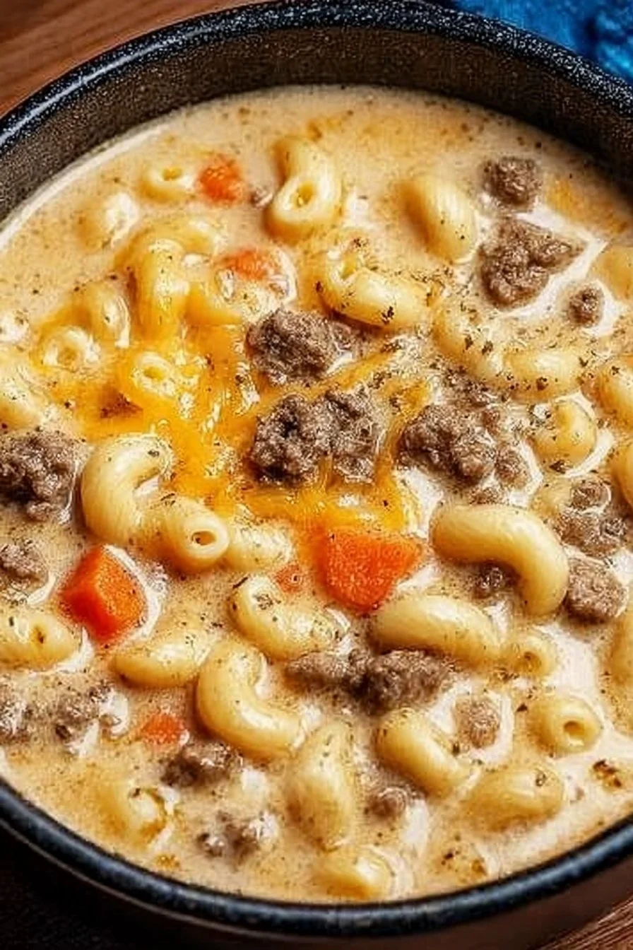 Cheeseburger Macaroni Soup: Creamy Comfort in Every Bowl