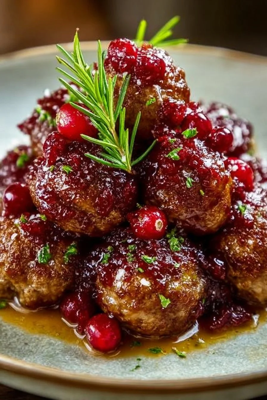 Christmas Cranberry Meatballs