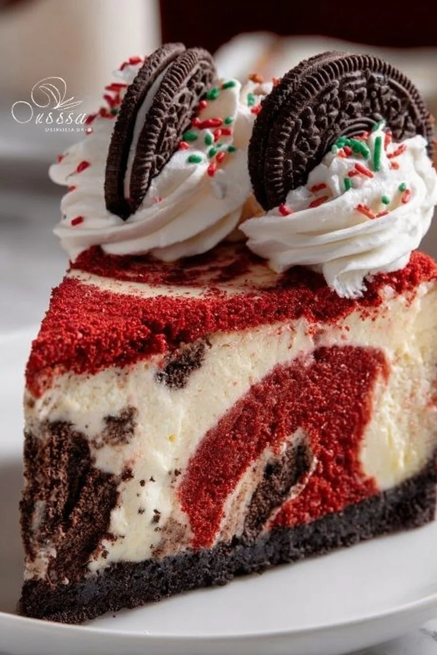 Christmas Red Velvet Cheesecake