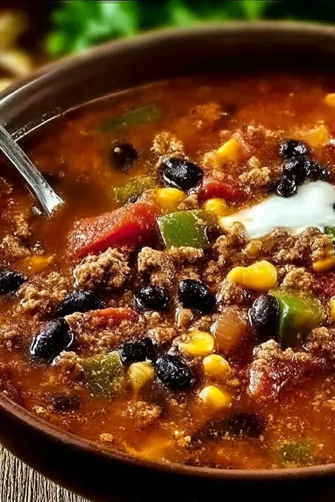 Cozy Slow Cooker Chili with Black Beans and Corn 2 Bowl of cozy slow cooker chili with black beans and corn