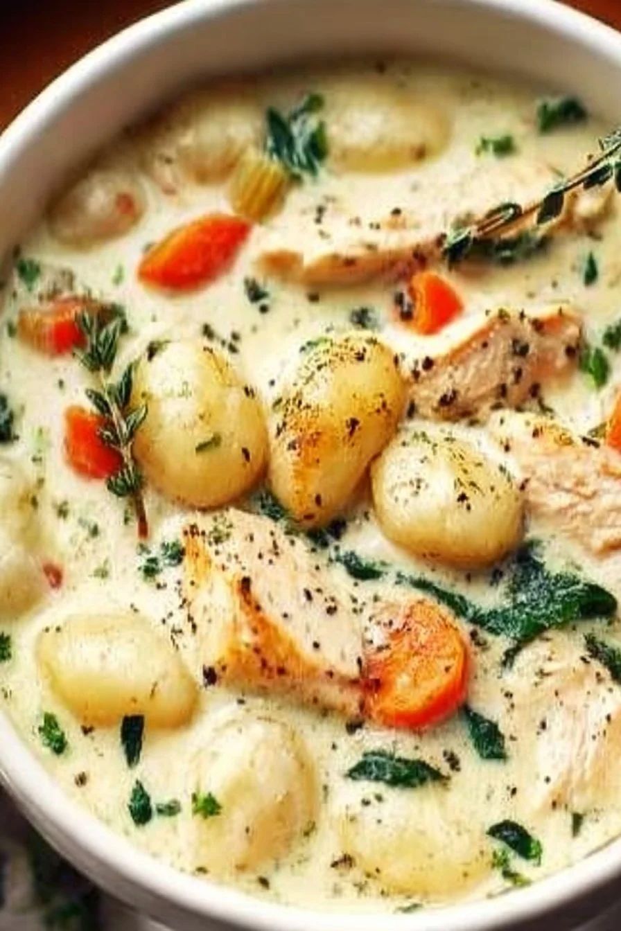 Cozy Up with Homemade Olive Garden Chicken Gnocchi Soup