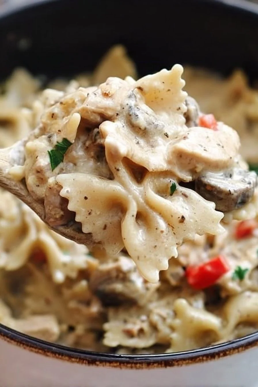 Creamy Turkey Bowtie Pasta