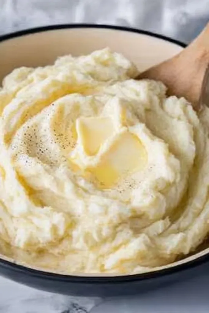Creamy crock pot mashed potatoes recipe served in a bowl