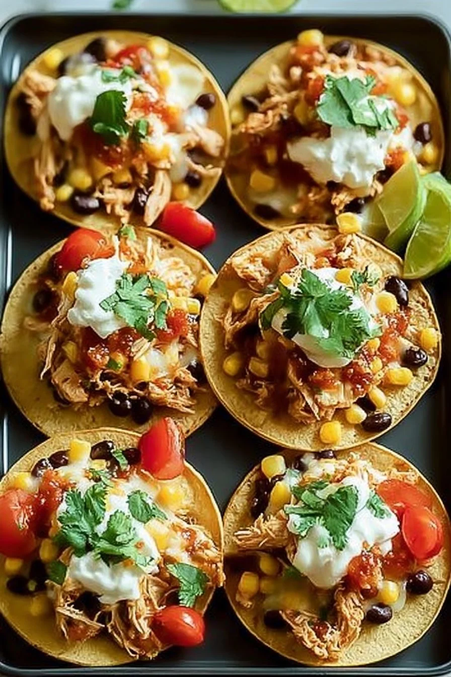 Delightfully Simple Mexican Rotisserie Chicken Tostadas