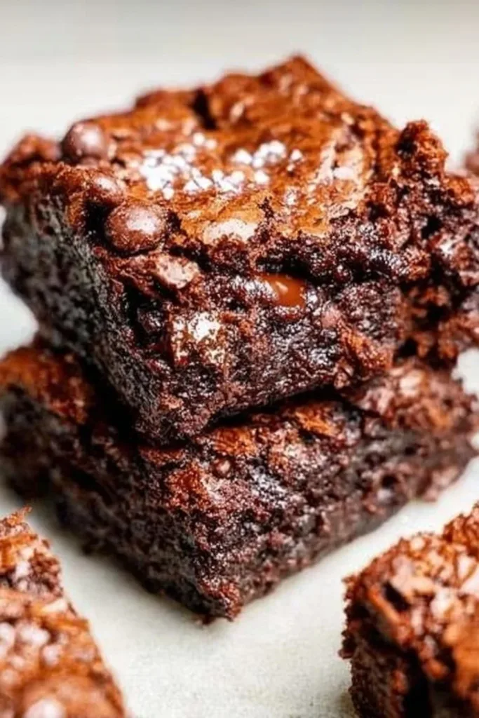 Delicious easy vegan brownies on a plate, perfect for dessert lovers.