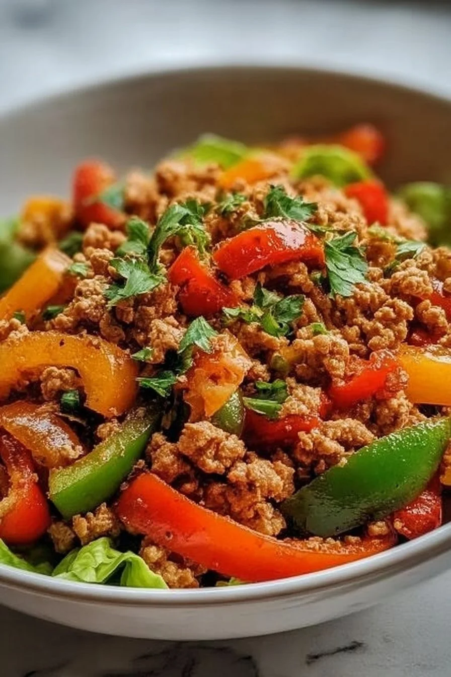 Ground Turkey and Peppers