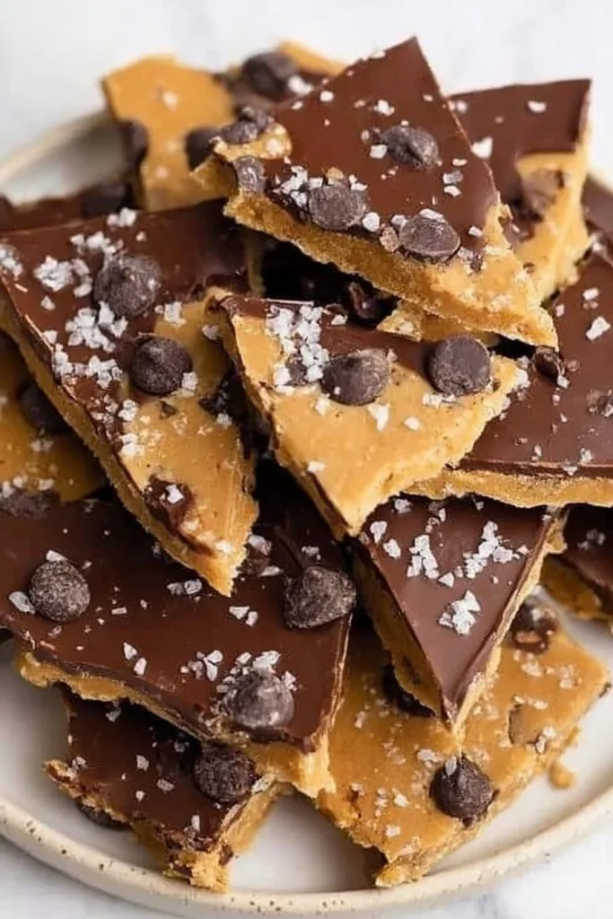 Healthy cookie dough bark made with nutritious ingredients