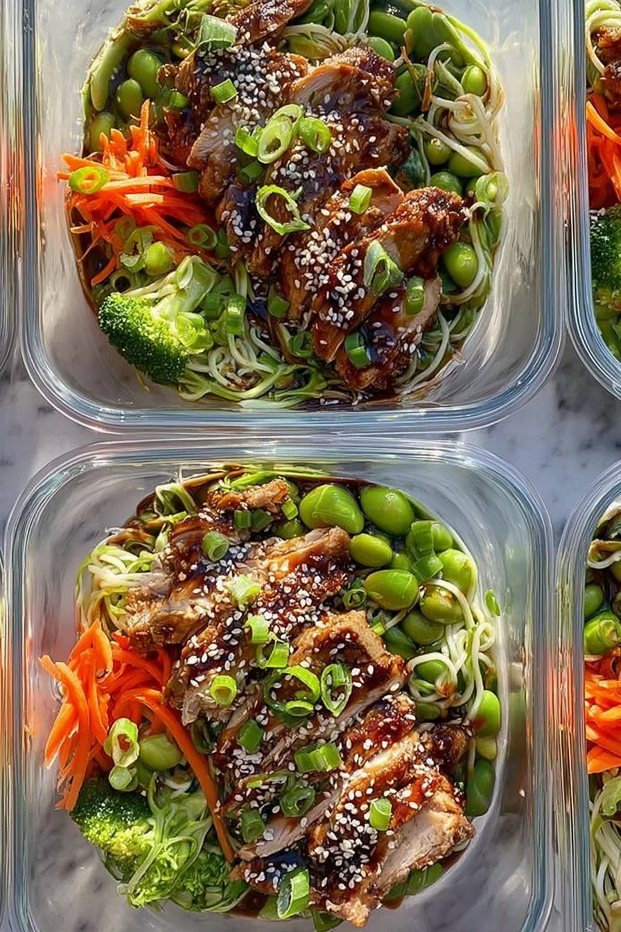 Healthy Teriyaki Chicken Noodle Bowls