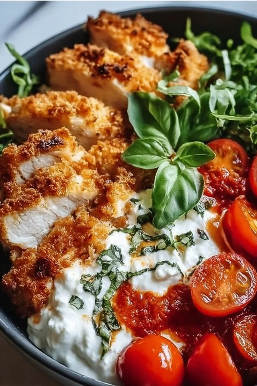 High Protein Chicken Parm Cottage Cheese Bowl for Quick Nutrition