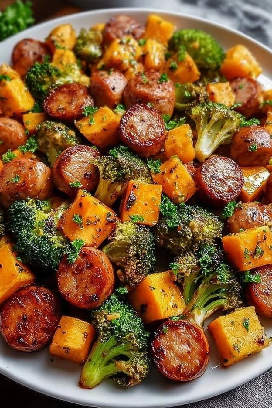 Honey Garlic Sheet Pan Sausage