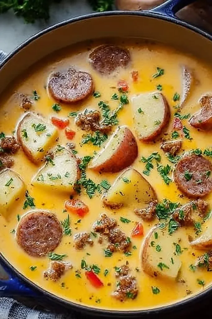 Irresistible Cajun Potato Soup That Warms Every Bite 2 Bowl of irresistible Cajun potato soup garnished with fresh herbs