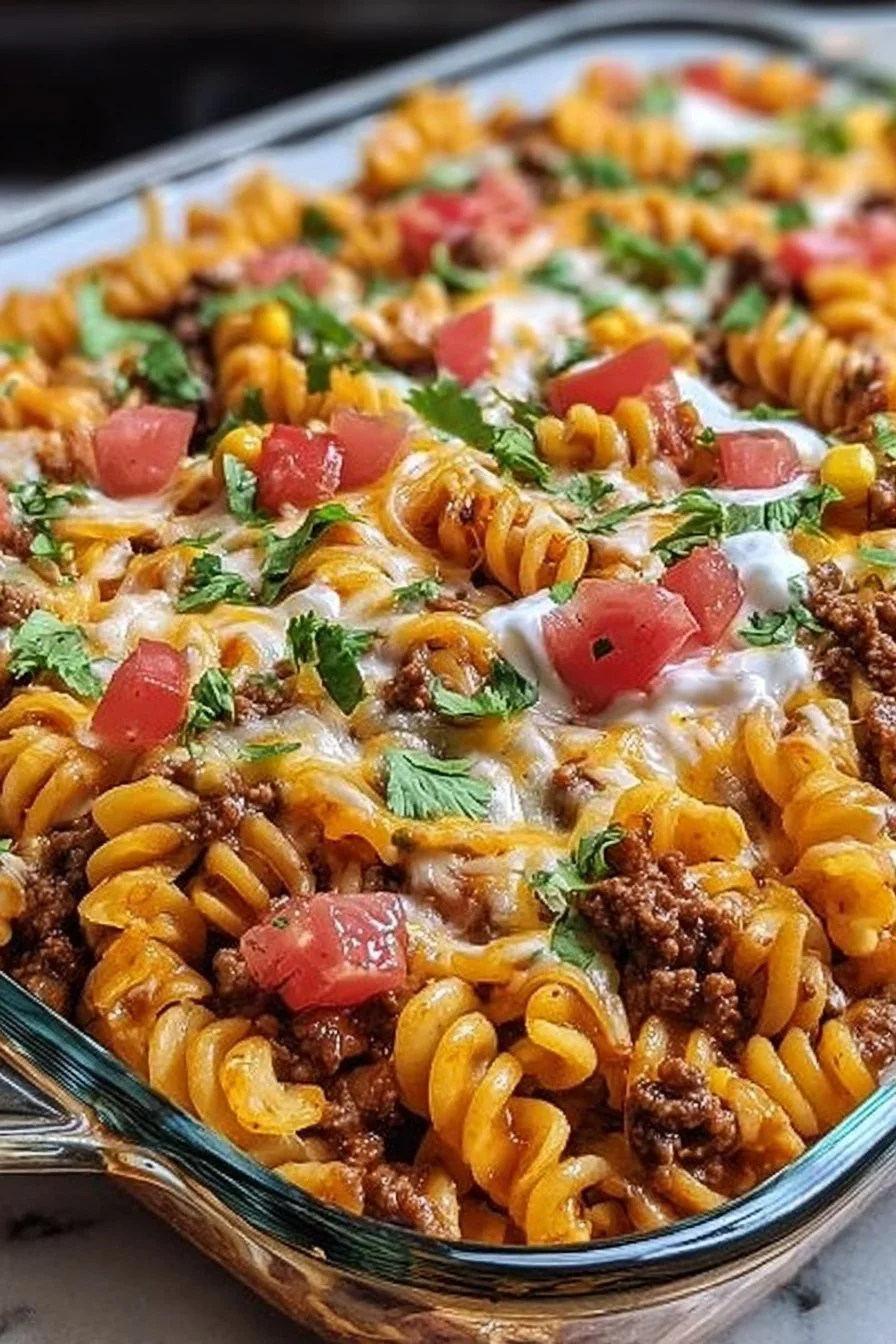Loaded Taco Pasta Bake