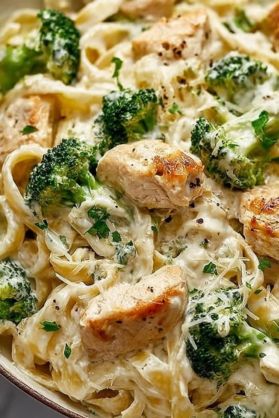 One Pot Chicken Broccoli Alfredo