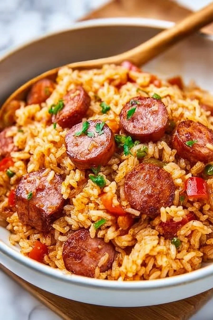 One Pot Smoked Sausage And Rice